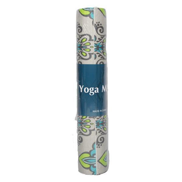 Royal Homes YOGA MAT WITH STRAP, SHRINK PACKING, 6MM*173CM*61CM, MIX DESIGN