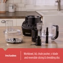 Black &amp; Decker 3-In-1 Easy Assembly 8-Cup Food Processor, Black