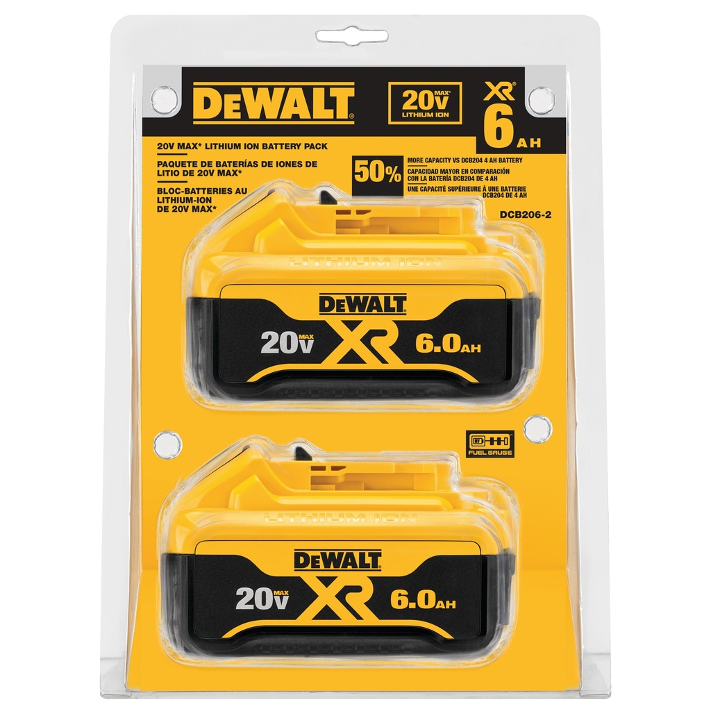 DeWalt 20 Volt MAX XR Lithium-Ion 5.0 Ah Premium Tool Battery (2-Pack)