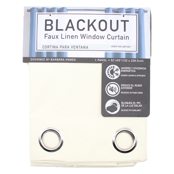 Blackout Faux Linen Window