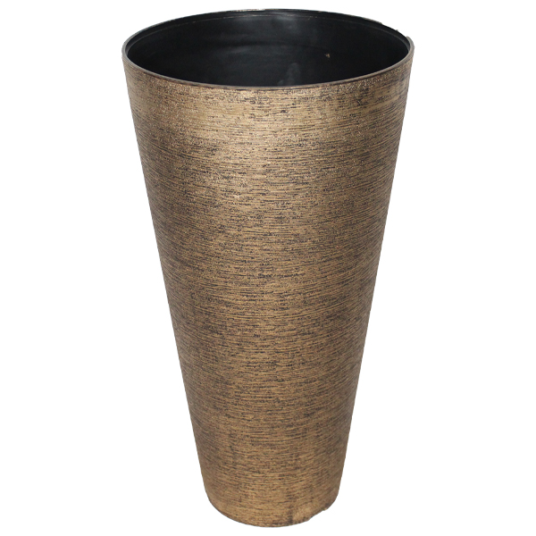 Royal Homes Flowerpot 15.5x29in , Gold/ Silver/ Copper