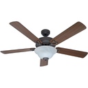 Hunter Revolutions 52&quot; Classic Deluxe Ceiling Fan with Light, New Bronze