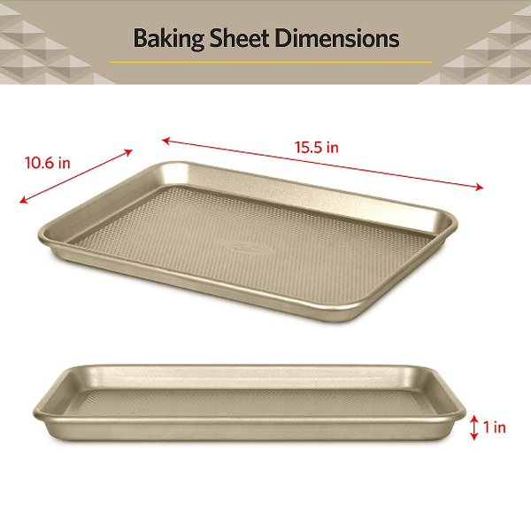 Glad Premium Cookie Sheet Medium 15.5x10.6in, Gold