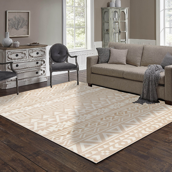 L'Baiet Rugs Beige Geometric 4'x6'