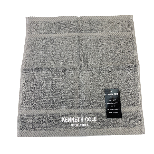 Kenneth Cole Face Towel 13in Medium Grey