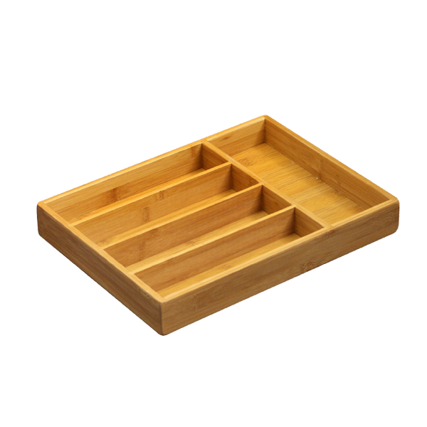 Farberware Bamboo 5-Compartment Flatware Tray 14 x 10 x 2in