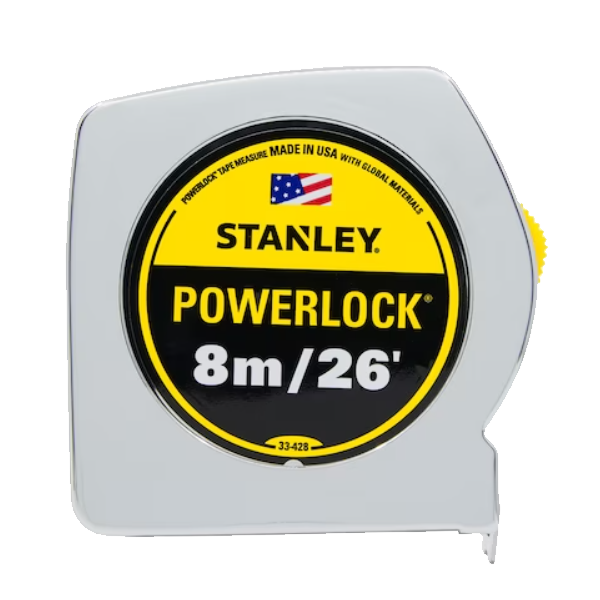 Stanley PowerLock Tape Measure 8m/ 26 Ft