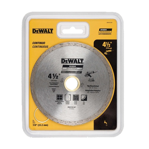 Dewalt High Performance Diamond Blade Continuous 115mm 4.5 In.