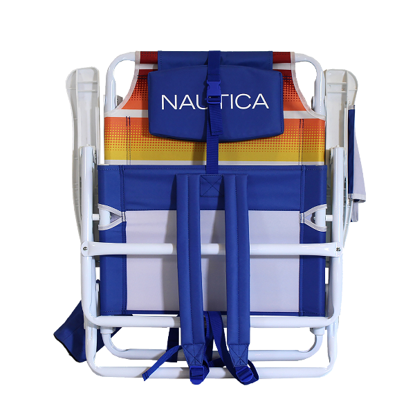 Nautica Beach Chair 5-Position, Rainbow Fade Stripe