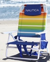 Nautica Beach Chair 5-Position, Rainbow Fade Stripe