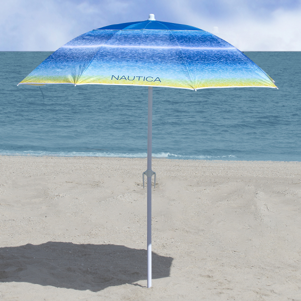 Nautica Beach Umbrella 7 Ft. Ombre Space Dye