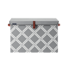 Nautica Folding Rectangular Hamper/ Storage Trunk with Lid, Grey Weave
