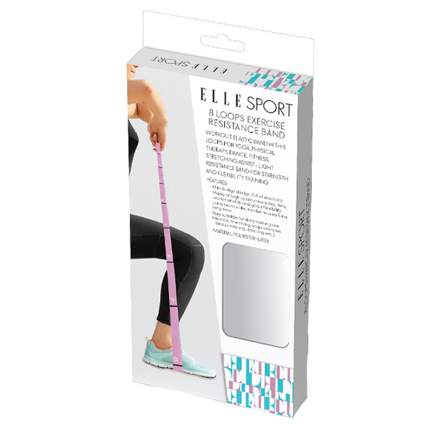 Elle Sport Exercise Resistance Band 8-Loop, Blue