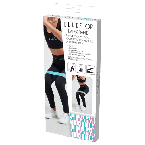 Elle Sport Latex Resistance Bands - 3pc Set