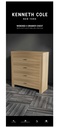 Kenneth Cole Wide 4-Drawer Chest, Oak