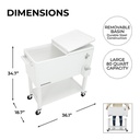 PermaSteel Detachable Cooler 80 Qt., White