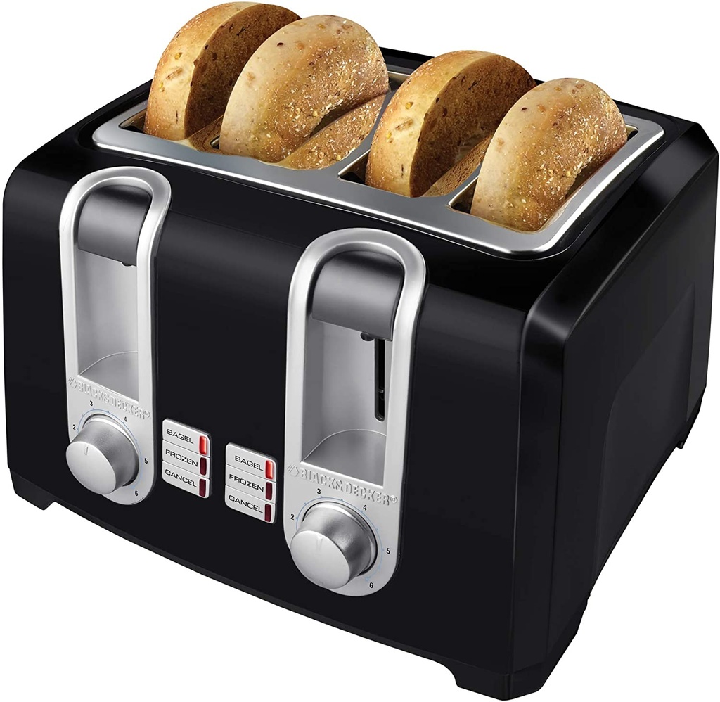 Black &amp; Decker 4-Slice Black Toaster