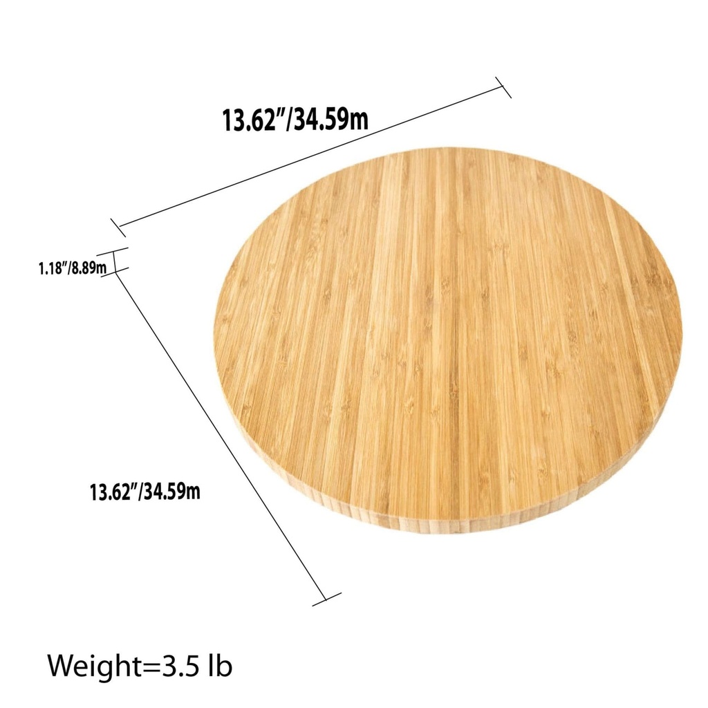 Home Basics 13.5&quot; BAMBOO LAZY SUSAN, NATURAL