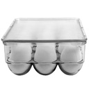 Home Basics 12 EGG PLASTIC HOLDER WITH LID, CLEAR