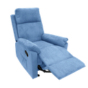 Ideal Furniture Rocking Recliner Sofa, Blue Suede