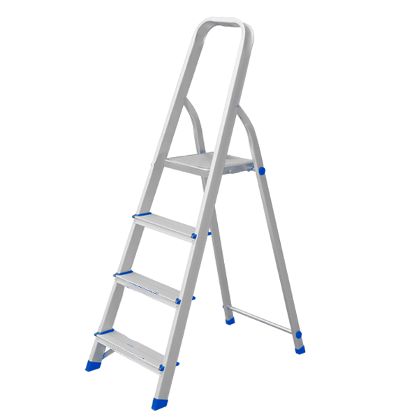 Wadfow 4-Step Household Ladder Steel &amp; Aluminium