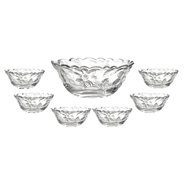 GLASS BOWL SET 7pc