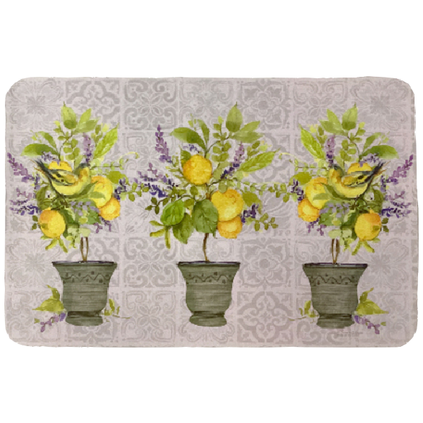 Counter Art Reversible Easy-Care Placemat, Watercolor Lemons