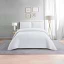 Emelle Queen Comforter Bedding 3pc Set, White