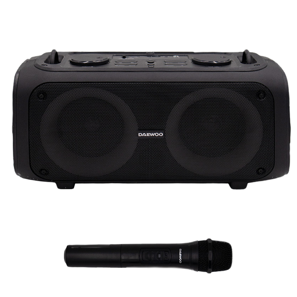 Daewoo Portable Rechargeable Party Speaker, Black