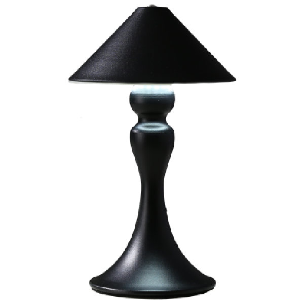 LED Metal Touch Table Lamp Rechargeable with USB cable 26cm, Black