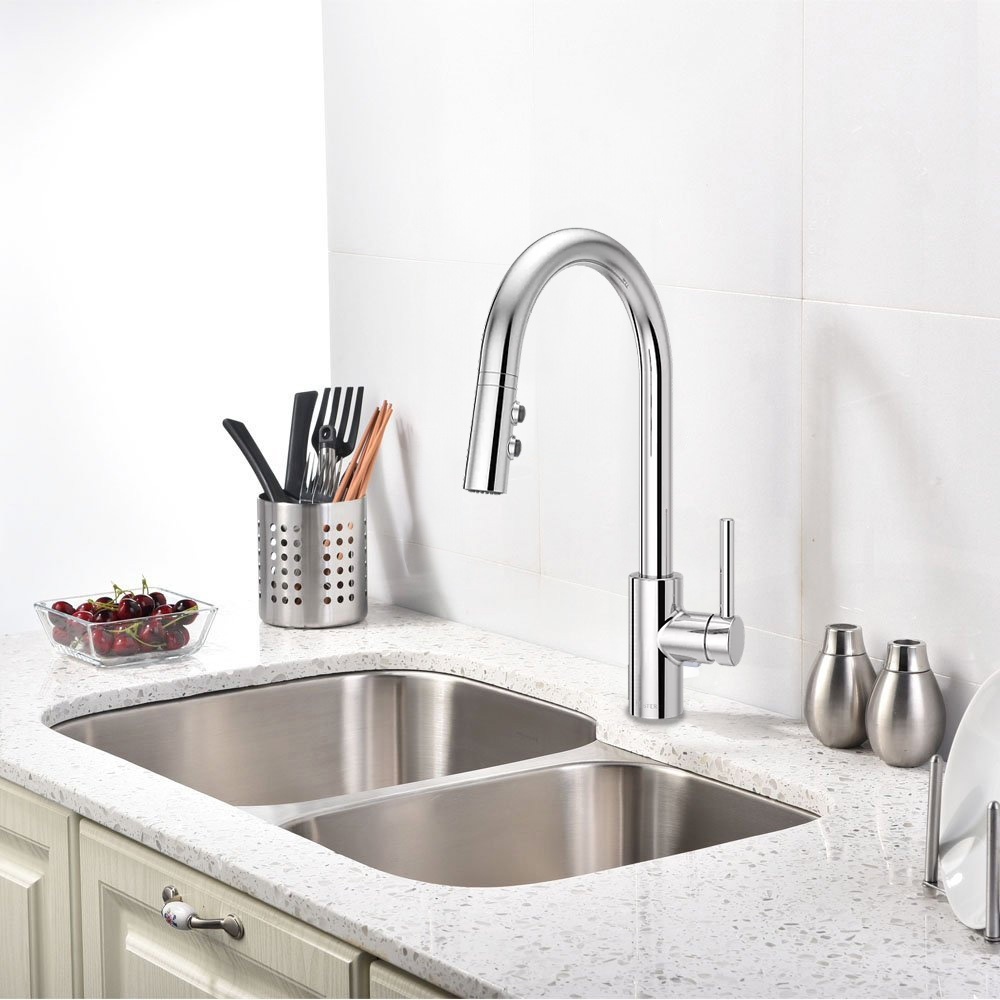 Pfister Stellen Single-Handle Pull-Down Sprayer Kitchen Faucet in Stainless Steel