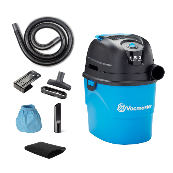 Vacmaster Vacuum Wet/ Dry 1.5 Gallon 2 HP 1-1/4 In. Hose