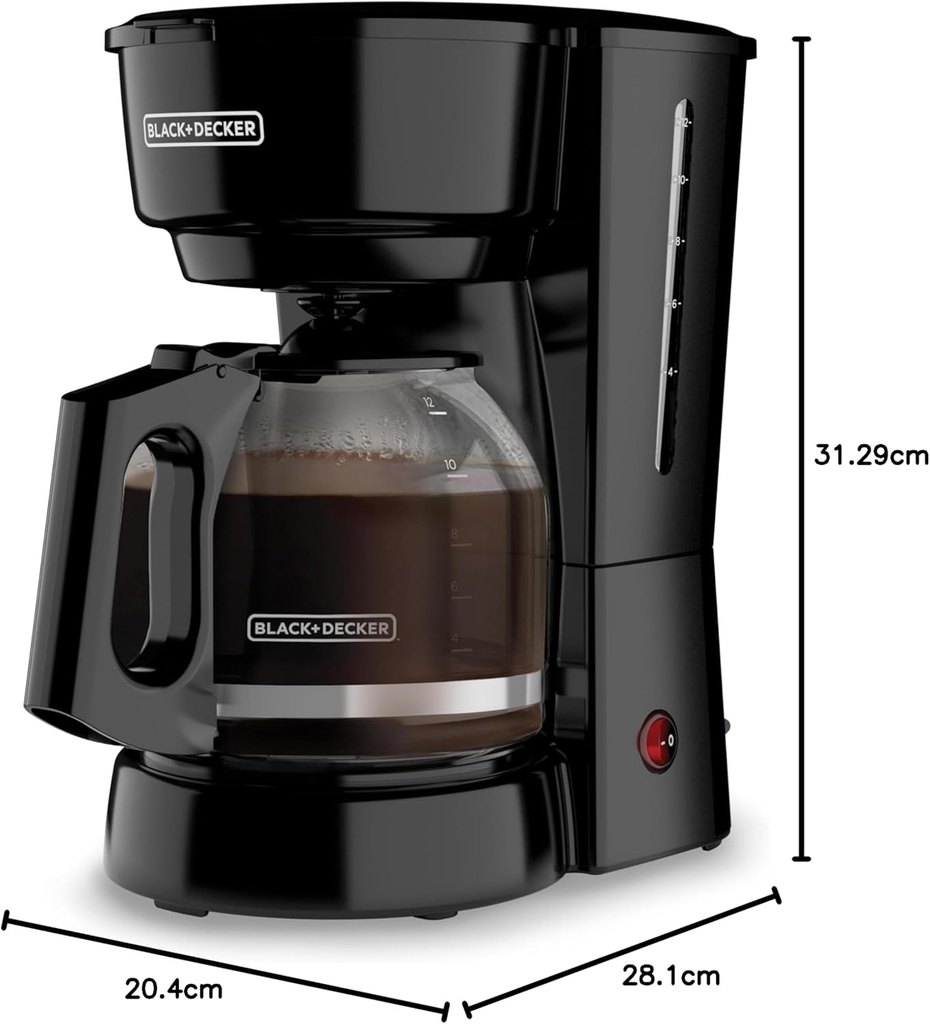 Black &amp; Decker Coffee Maker 12 cup With Switch, Black