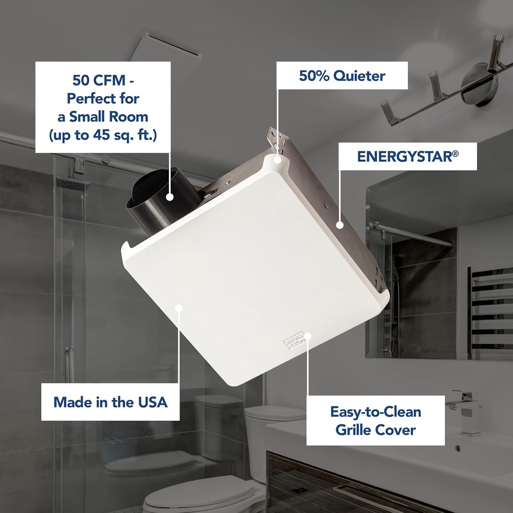 Broan Bath Exhaust Fan 50 CFM 2.0 Sones 120V