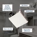 Broan Bath Exhaust Fan 50 CFM 2.0 Sones 120V