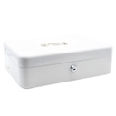 Royal Homes Black Metal Cash Box, 30*24*9 cm with 2 keys