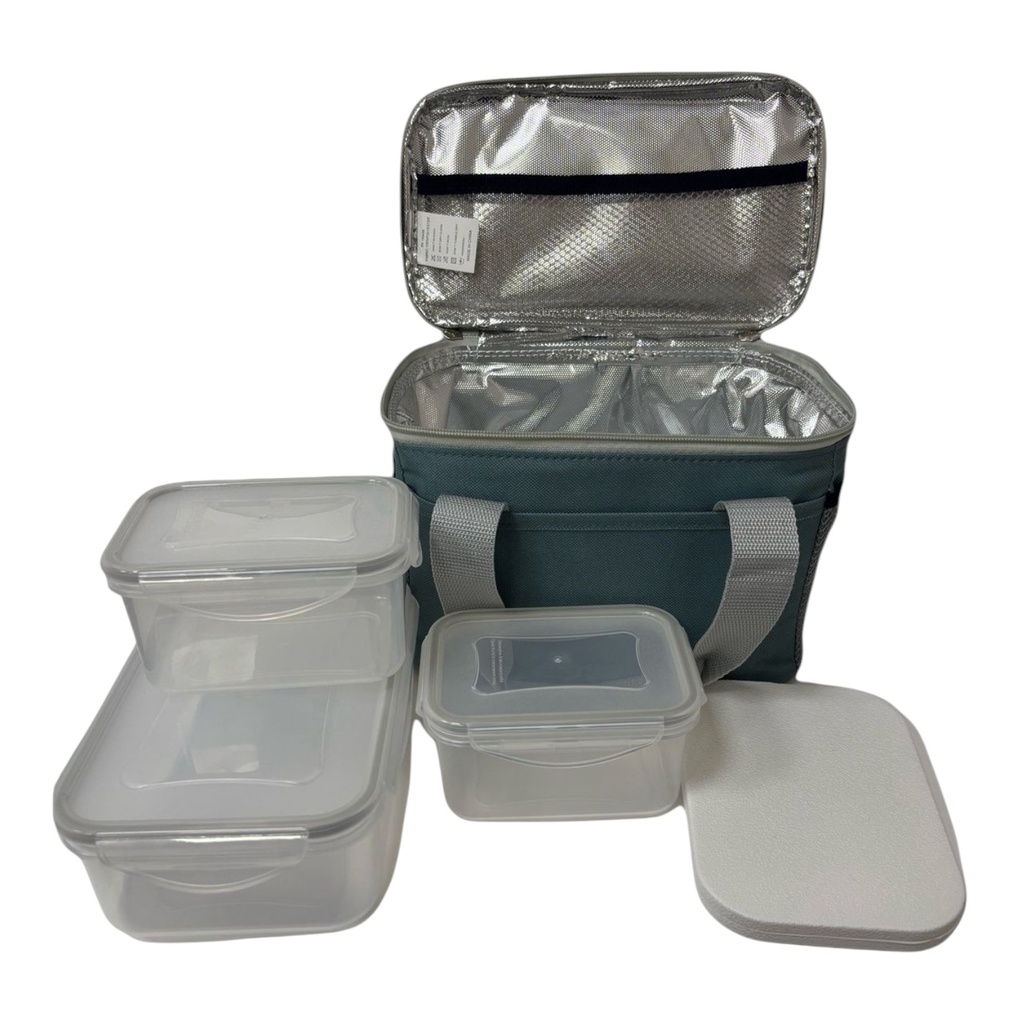Hydragear 5pc Cooler Set - Ice Pack, (2) 14oz and (1) 40oz Food Storage Containers - Asst