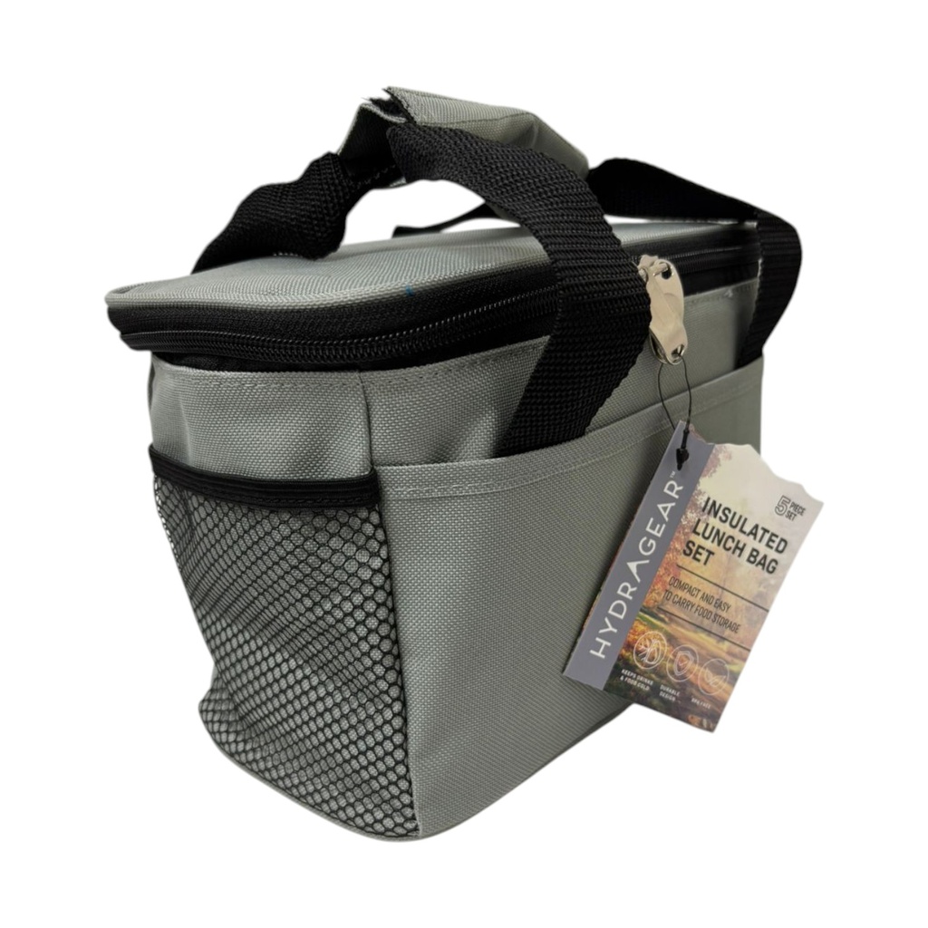 Hydragear 5pc Cooler Set - Ice Pack, (2) 14oz and (1) 40oz Food Storage Containers - Asst