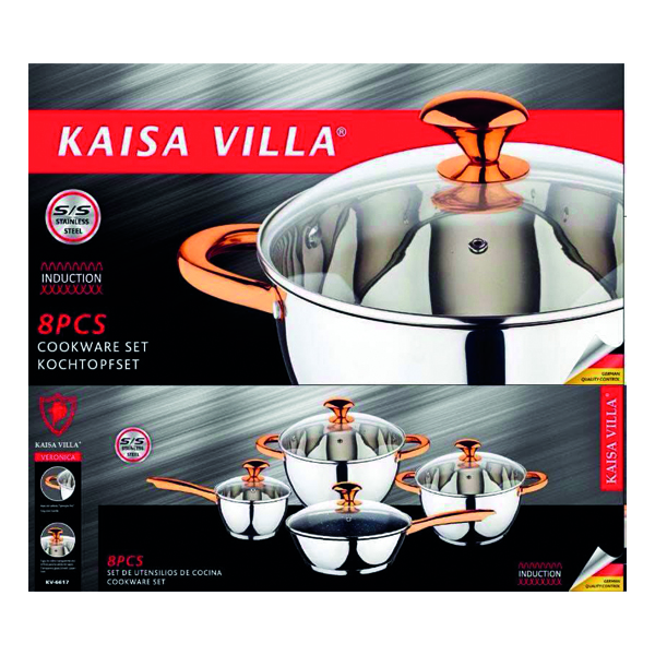 Kaisa Villa COOKWARE SET, 8PCS/SET, 