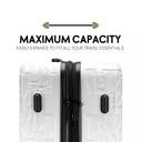 Elle Wayfarer 3pc Composite Luggage Set with Double Spinner Wheels, White