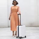 Elle Wayfarer 3pc Composite Luggage Set with Double Spinner Wheels, White