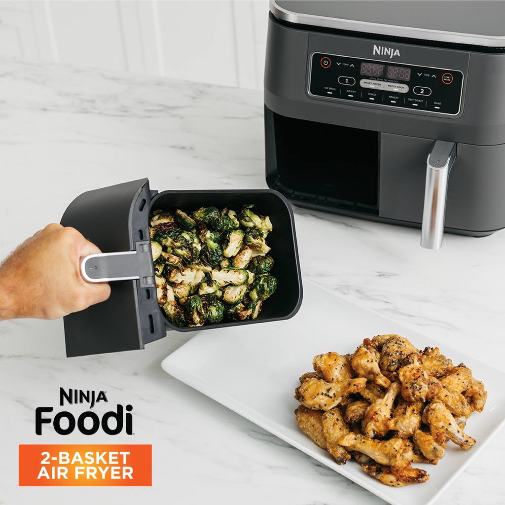 Ninja Foodi 6-in-1 Two-Basket Air Fryer 8 Qt. with DualZone Technology