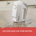 Black &amp; Decker Lightweight 5-Speed Hand Mixer, White