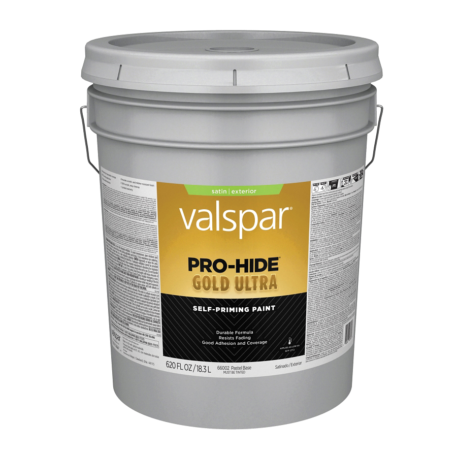 Valspar Pro-Hide Gold Ultra Latex Satin Exterior House Paint, Pastel Base , 5 Gal.