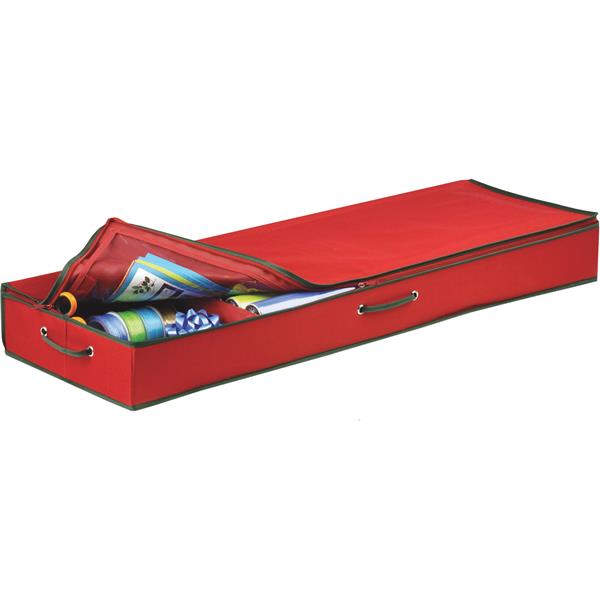 ^Honey Can Do 13-1/2 In. W x 4-1/2 In. H x 40 In. L Polyester Gift Wrap Storage Organizer