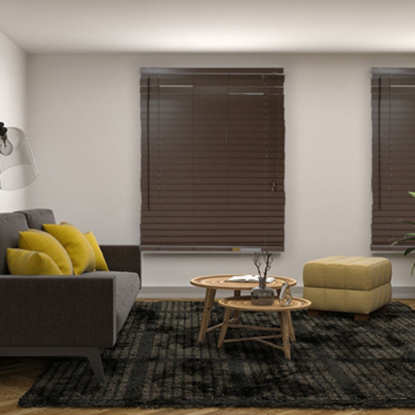 Royal Homes Fauxwood venetian blinds 76*64 (Dark Brown)