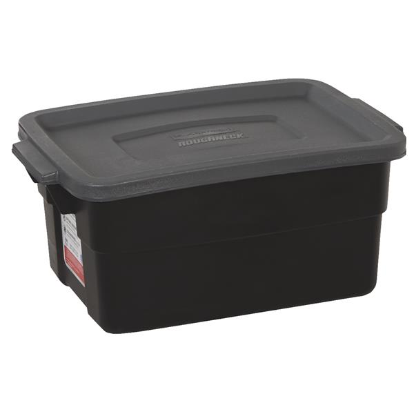 Rubbermaid Roughneck Storage Tote 3 Gal Black