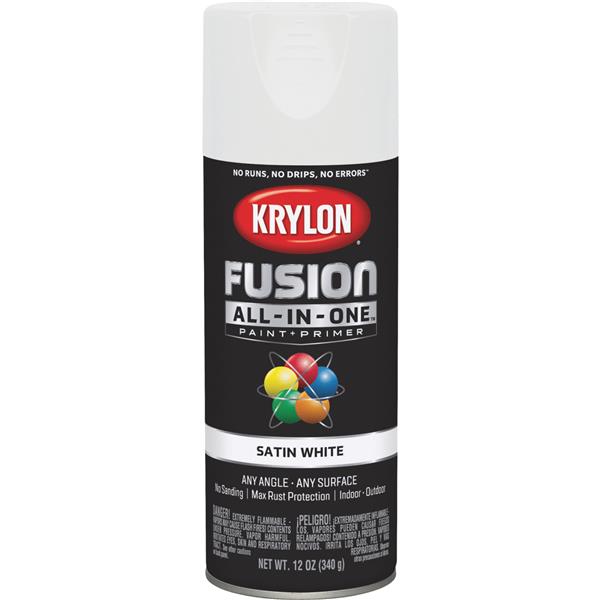 ^Krylon Fusion All-In-One Satin Spray Paint &amp; Primer, White