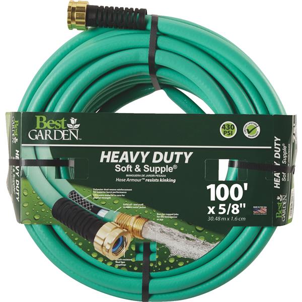 ^Best Garden Heavy-Duty Soft &amp; Supple Garden Hose 5/8 In. Dia. x 100 Ft. L.