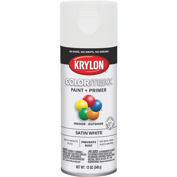 ^Krylon ColorMaxx 12 Oz. Satin Spray Paint, White